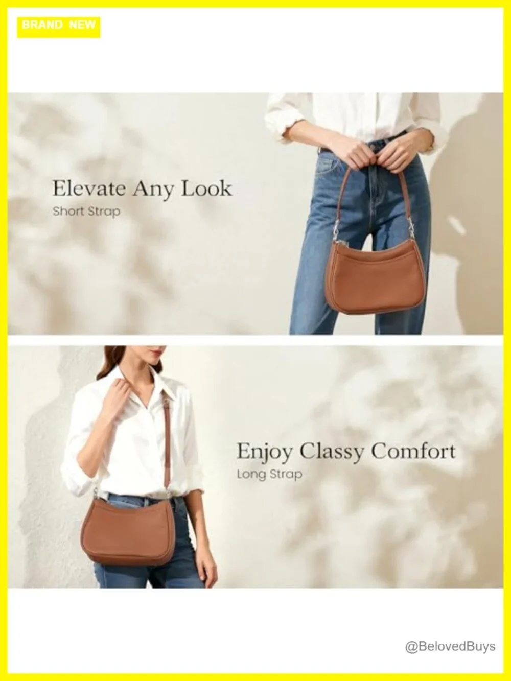 Genuine Leather Anti Theft Crossbody Hobo Bag with RFID